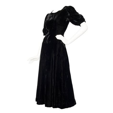 yves saint laurent evening caftan in black silk velvet